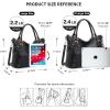 Kattee Leather Handbags Tote Shoulder Bag for Woman Satchel Designer Purse Top Handles Crossbody Bag Large Capacity(Black)