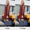 Kattee Leather Handbags Tote Shoulder Bag for Woman Satchel Designer Purse Top Handles Crossbody Bag Large Capacity(Dark Blue)