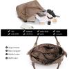 Kattee Leather Handbags Tote Shoulder Bag for Woman Satchel Designer Purse Top Handles Crossbody Bag Large Capacity(Khaki)
