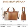 Kattee Leather Handbags and Purses for Women, Small Crossbody Bags for Women Cross Body Purses with Top Handle(Sorrel)