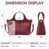 Kattee Leather Handbags and Purses for Women, Small Crossbody Bags for Women Cross Body Purses with Top Handle(Wine Red)