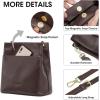 Kattee Leather Handbags for Women, Soft Shoulder Tote Crossbody Purses Bucket Bags with 2 Detachable Straps(Coffee)