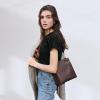 Kattee Leather Handbags for Women, Soft Shoulder Tote Crossbody Purses Bucket Bags with 2 Detachable Straps(Coffee)
