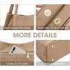 Kattee Leather Purses and Handbags for Women, Soft Genuine Leather Shoulder Hobo Bags with Top Magnetic Snap Closure(Apricot)