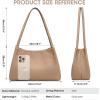 Kattee Leather Purses and Handbags for Women, Soft Genuine Leather Shoulder Hobo Bags with Top Magnetic Snap Closure(Apricot)