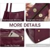 Kattee Leather Purses and Handbags for Women, Soft Genuine Leather Shoulder Hobo Bags with Top Magnetic Snap Closure(Dark Purple)