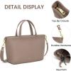 Kattee Leather Purses for Women, Small Crossbody Bags for Women, Top Handle Tote Handbags with Zipper Closure(Khaki)