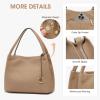 Kattee Leather Purses for Women,Small Crossbody Bags for Women Trendy,Top Handle Handbags Satchel Bag with Adjustable Strap(Tan)