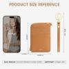 Kattee Leather RFID Wallet Women, Small Wristlet Wallets for Women, Slim Credit Card Holder for Women with Gold Zipper(Brown)