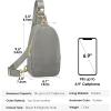 Kattee Leather Sling Bag for Women, Womens Leather Fanny Crossbody Purse for Travel，Small Sling Bag with RFID Blocking(Grey)
