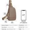 Kattee Leather Sling Bag for Women, Womens Leather Fanny Crossbody Purse for Travel，Small Sling Bag with RFID Blocking(Khaki)