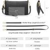 Kattee Leather Small Crossbody Shoulder Bags Purse for Women Trendy, Designer Handbag Pouch Clutch with Wristlet(Black)
