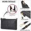 Kattee Leather Small Crossbody Shoulder Bags Purse for Women Trendy, Designer Handbag Pouch Clutch with Wristlet(Black)