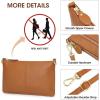 Kattee Leather Small Crossbody Shoulder Bags Purse for Women Trendy, Designer Handbag Pouch Clutch with Wristlet(Brown)
