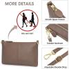 Kattee Leather Small Crossbody Shoulder Bags Purse for Women Trendy, Designer Handbag Pouch Clutch with Wristlet(Khaki)