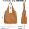 Kattee Leather Tote Bag Purse for Women, Leather Womens Tote Handbags Hobo Shoulder Bags, Large Capacity(Brown)