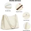 Kattee Leather Tote Bags for Women, Casual Shoulder Hobo Purses and Handbags, Top Magnetic Snap Closure(Beige)