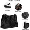 Kattee Leather Tote Bags for Women, Casual Shoulder Hobo Purses and Handbags, Top Magnetic Snap Closure(Black)