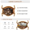 Kattee Leather Tote Bags for Women, Casual Shoulder Hobo Purses and Handbags, Top Magnetic Snap Closure(Brown)