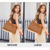 Kattee Leather Tote Bags for Women, Casual Shoulder Hobo Purses and Handbags, Top Magnetic Snap Closure(Brown)