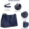 Kattee Leather Tote Bags for Women, Casual Shoulder Hobo Purses and Handbags, Top Magnetic Snap Closure(Dark Blue)