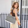 Kattee Leather Tote Bags for Women, Casual Shoulder Hobo Purses and Handbags, Top Magnetic Snap Closure(Grey)