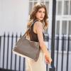 Kattee Leather Tote Bags for Women, Casual Shoulder Hobo Purses and Handbags, Top Magnetic Snap Closure(Khaki)