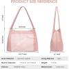 Kattee Leather Tote Bags for Women, Casual Shoulder Hobo Purses and Handbags, Top Magnetic Snap Closure(Pink)
