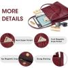Kattee Leather Tote Shoulder Bag for Women, Leather Purse and Handbags Medium Size(Wine Red)