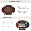 Kattee Leather Totes for Women Shoulder Bag Top Handle Satchel Purse Set 3pcs 3-in-1(Deep Brown)