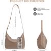 Kattee Meduim Hobo bags for Women Genuine Leather Crossbody Handbags Shoulder Purse for Work Casual(Khaki)