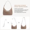 Kattee Meduim Hobo bags for Women Genuine Leather Crossbody Handbags Shoulder Purse for Work Casual(Khaki)