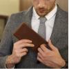 Kattee Men’s Vintage Genuine Leather Long Wallet for Checkbook Credit Cards(1-Brown)