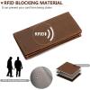 Kattee Men’s Vintage Genuine Leather Long Wallet for Checkbook Credit Cards(2-Brown New (with gift box))
