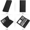 Kattee Men’s Vintage Genuine Leather Long Wallet for Checkbook Credit Cards(Black)