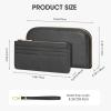 Kattee RFID Wallet Women, Leather Wristlet Wallets for Women,Slim Clutch Purses Card Holder with Removable Wrist Strap(Black)