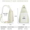 Kattee Sling Bag for Women Crossbody Fanny Packs Chest Bag Top Grain Leather Daypack Backpack RFID Blocking Travel(Beige)