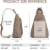 Kattee Sling Bag for Women Crossbody Fanny Packs Chest Bag Top Grain Leather Daypack Backpack RFID Blocking Travel(Khaki)