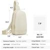 Kattee Sling Bag for Women Crossbody, Soft Leather Fanny Packs for Women, Small Crossbody Chest Bag with RFID Blocking(Beige)