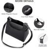 Kattee Small Soft Leather Crossbody Bags for Women,Trendy Purses Handbags Shoulder Satchel Lightweight Design Minimalism (Black)