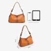 Kattee Soft Leather Hobo Handbags for Women, Genuine Top Handle Bags Vintage Shoulder Purses(Brown)