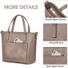 Kattee Soft Leather Tote Bags for Women, Shoulder Purses and Handbags, Casual Work Top Handle(Khaki)