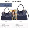 Kattee Soft Women Genuine Leather Purses and Handbags Satchel Tote Shoulder Bag(Dark Blue)
