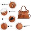 Kattee Soft Women Genuine Leather Purses and Handbags Satchel Tote Shoulder Bag(Orange-brown)