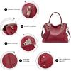Kattee Soft Women Genuine Leather Purses and Handbags Satchel Tote Shoulder Bag(Wine Red)