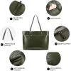 Kattee Vintage Genuine Leather Tote Shoulder Bag for Women Satchel Handbag with Top Handles(Green)