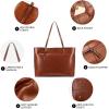 Kattee Vintage Genuine Leather Tote Shoulder Bag for Women Satchel Handbag with Top Handles(Maroon)