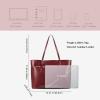 Kattee Vintage Genuine Leather Tote Shoulder Bag for Women Satchel Handbag with Top Handles(Red)