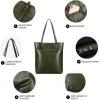 Kattee Vintage Genuine Leather Tote Shoulder Handbag for Woman with Adjustable Handles(Green)