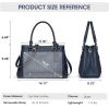 Kattee Women Soft Genuine Leather Satchel Bags Top Handle Crossbody Purses and Handbags Totes Shoulder Hobo(Dark Blue)